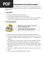 Atitudes e Comportamentos de Um Aluno Exemplar