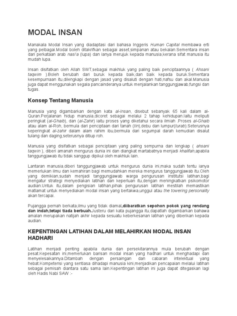 Modal Insan Pdf