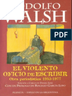 Walsh Rodolfo El Violento Oficio de Escribir