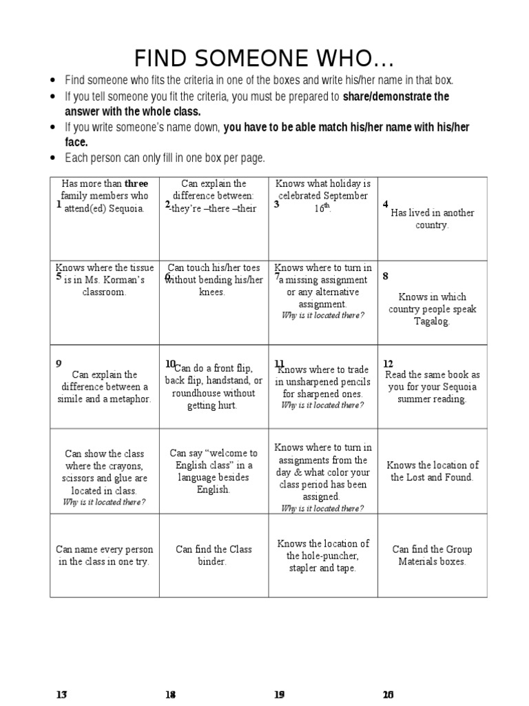 Classroom Engagement Activity Guide | PDF | Language Arts & Discipline ...