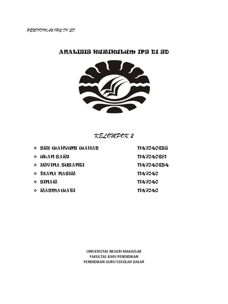 Makalah Analisis Kurikulum Ips Docx