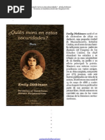 ¿Quién mora en estas oscuridades? Emily Dickinson. Versiones de Hernán Vargascarreño. 
