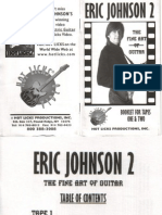 Eric Johnson - The Fine Art of Guitar Booklet