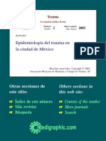 Epidemiología del trauma en la ciudad de México 2003