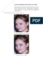 Come eliminare il fenomeno degli occhi rossi da una foto usando Gimp