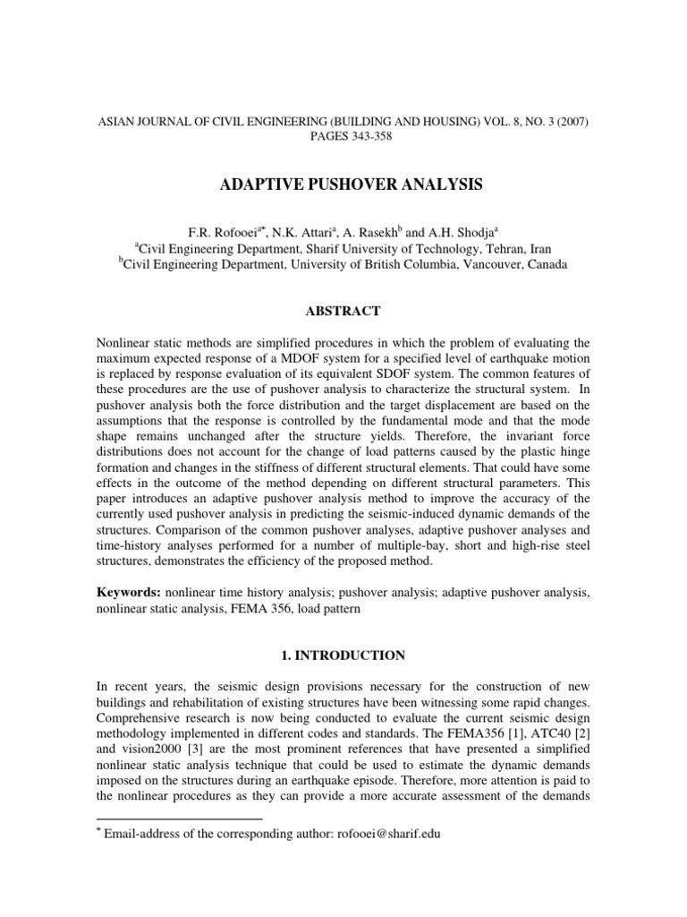 Asian Journal of Civil Engineering (Building and Housing) Vol 8 PDF