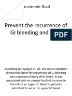 Treatment Goal: Prevent The Recurrence of GI Bleeding and Ulcers