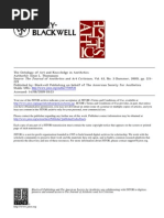 Amie Thomasson the Ontology of Art and Knowledge in Aesthetics