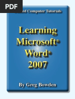 Learning Microsoft Word 2007 - Introduction