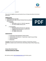 Criteria and Process of Campus Receruitment 2014 PDF