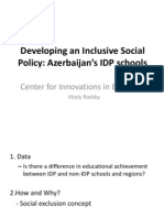 Developing Inclusive Social Policies: Education For Azerbaijan's Internally Displaced