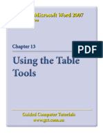 Learning Microsoft Word 2007 - Table Tools