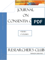 Research Journal On Consentia On Law