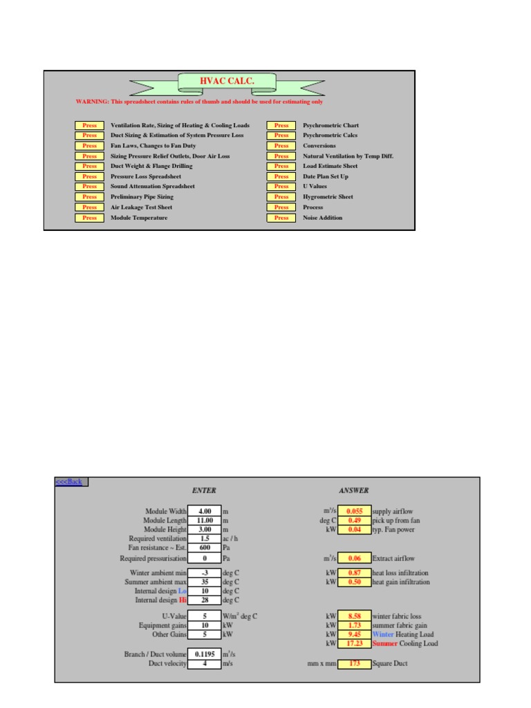 HVAC Calculation and Estimation Guide | PDF | Computers