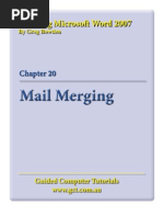 Download Learning Microsoft Word 2007 - Mail Merge by Guided Computer Tutorials SN18016528 doc pdf