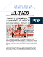 El País publicó noticias falsas para fabricar un cerebro islamista del 11-M