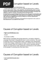 Causes and Consequences of Corruption