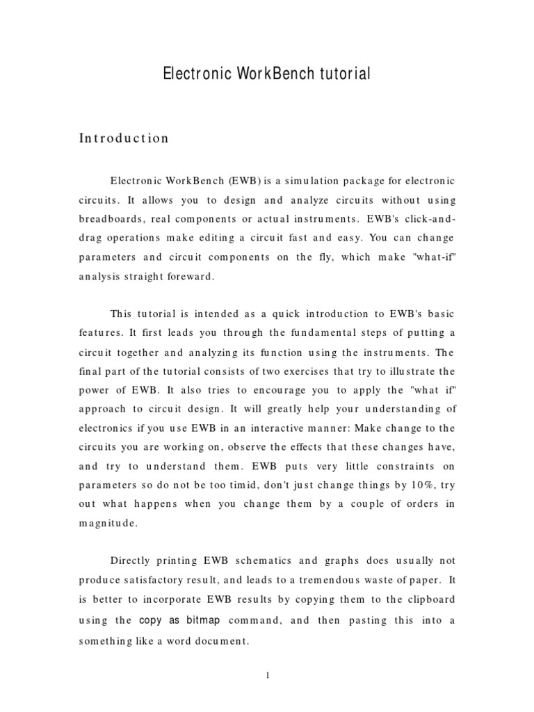EWB Tutorial | PDF