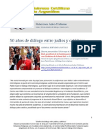 Hebreos Católicos:50 Años de Diálogo Entre Judíos y Católicos (Discurso Del Cardenal Kurt Koch 16 MAYO 2012)