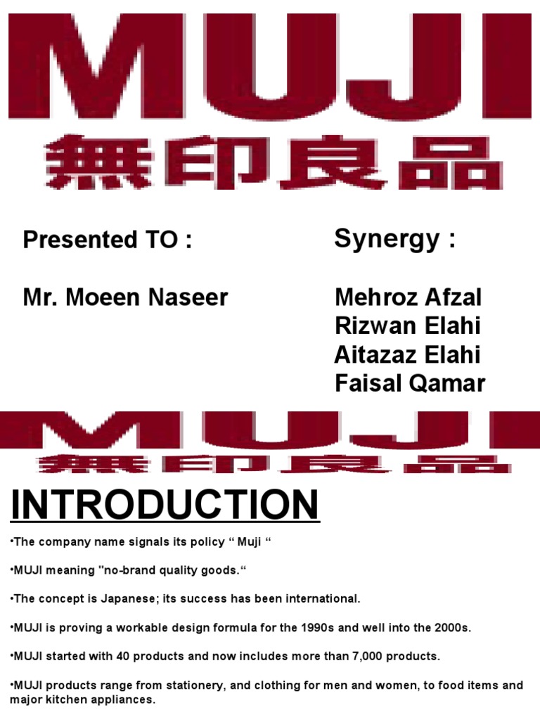 Muji Slides Pdf Business Trade