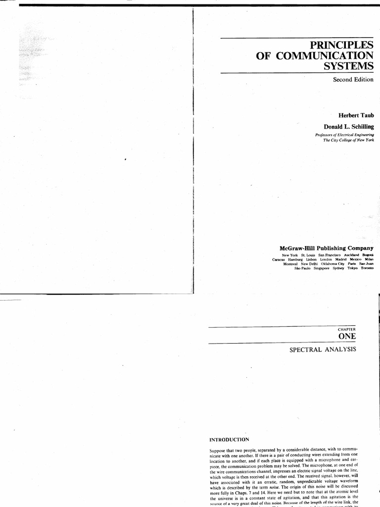 Principles Of Munication Systems Taub And Schilling Academia Inquiry
