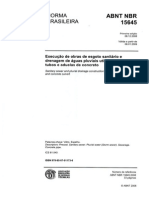 NBR 15645 Execução de Obras de Esgoto e Drenagem Com Tubos e Aduelas de Concreto