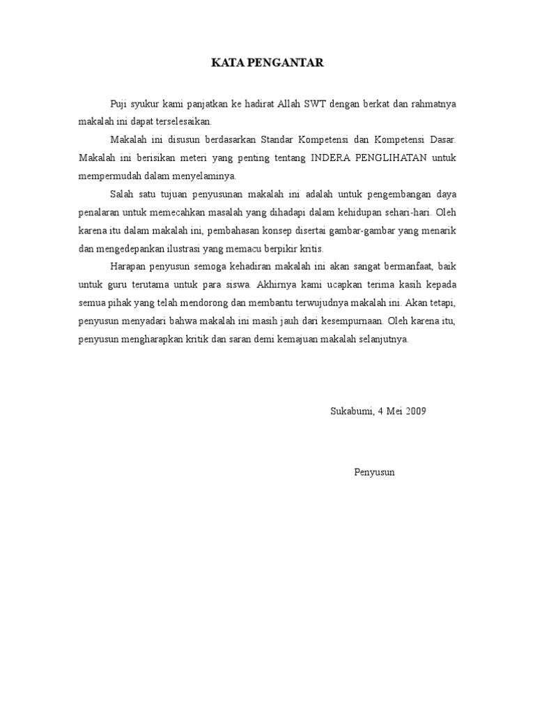 Makalah Biologi Tentang Indera Penglihatan