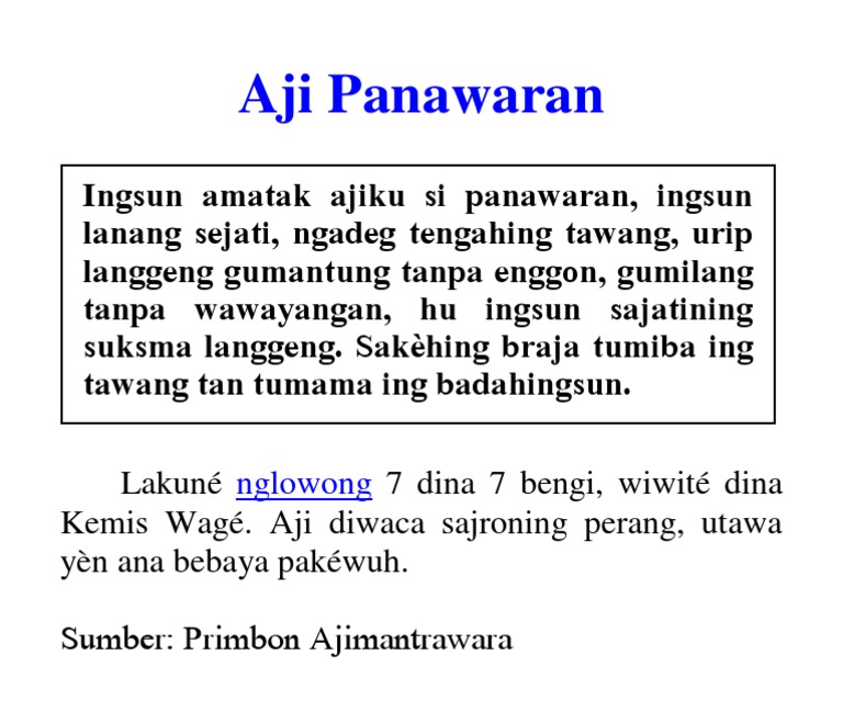 Aji Panawaran