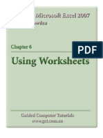 Learning Microsoft Excel 2007 - Worksheets
