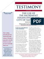 The Use of Tax Increment Financing in The City of Saint Louis (Downtown)