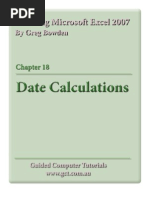 Download Learning Microsoft Excel 2007 - Date Calculations by Guided Computer Tutorials SN18023151 doc pdf