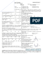 REVISÃO FUNÇÃO QUADRÁTICA - Com Gabarito