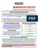 MT - Who is Behind the Montana Policy Institute