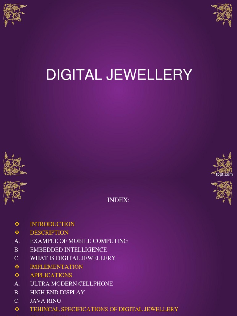 Digital Jewelry: The Future of Wearable Tech | PDF | Embedded System ...