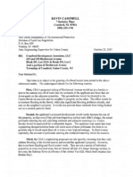 Kevin Campbell's Letter To DEP Re Cranford Development Associates PDF