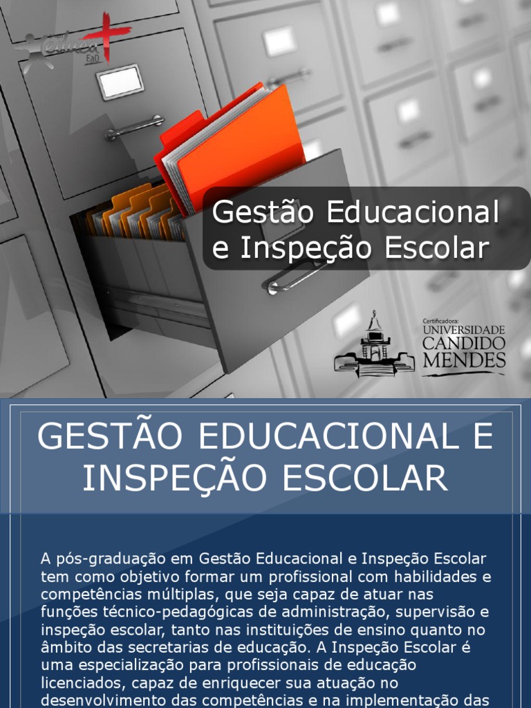 Pós-Graduação em Inspeção Escolar EAD | PDF | Pós-graduação | Educação ...