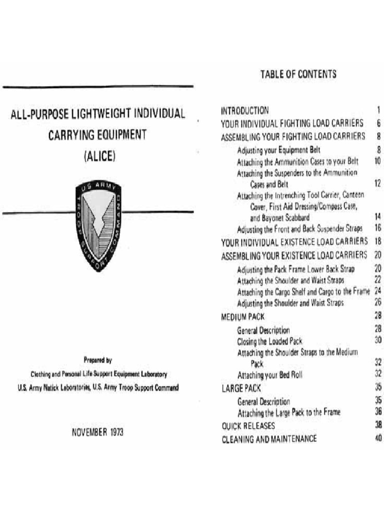 Alice Pack Manual PDF PDF