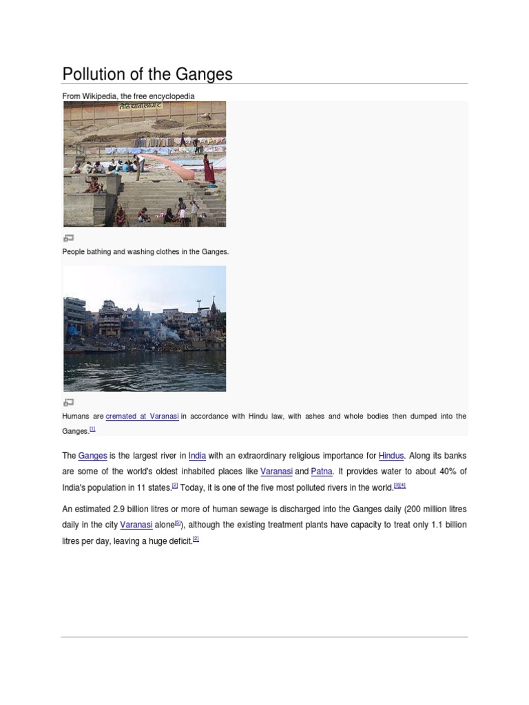 Pollution of The Ganges PDF | PDF | Water Management | Water And Politics