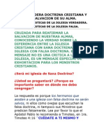 La Verdadera Doctrina Cristiana y La Salvacion de Su Alma