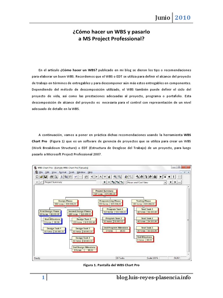 Cómo crear un WBS y exportarlo a Microsoft Project desde WBS Chart Pro ...