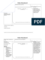 Video Storyboard: (Sketch Screen Here Noting Color, Place, Size of Graphics If Any)