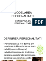 Modelarea Personalitatii: Conceptul de Personalitate