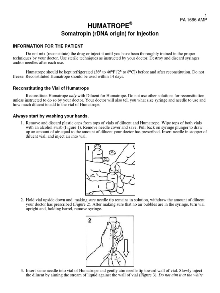 Humatrope Ppi | PDF | Syringe | Injection (Medicine)