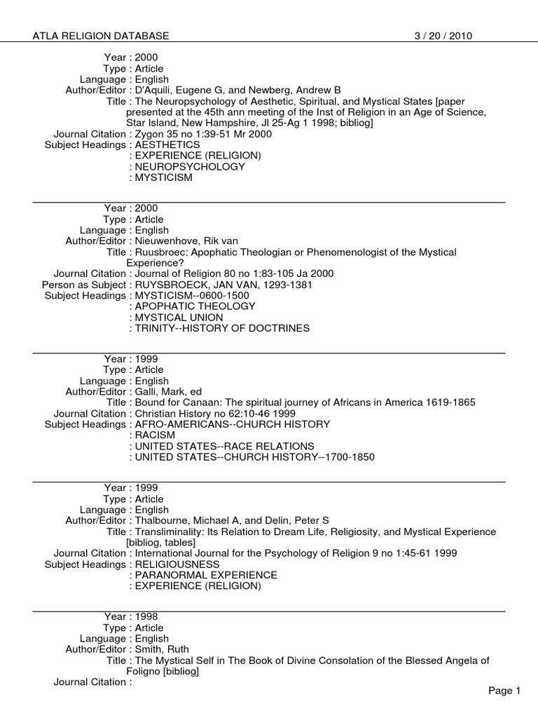 Mystical Experience 1 40 Pdf Mysticism Hermeneutics