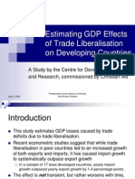 Estimating GDP Effects of Trade Liberalisation On Developing