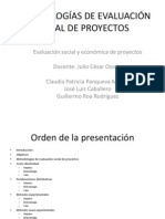 Metodologias de Evaluacion Social de Proyectos