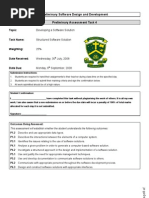 Preliminary Software Design and Development Preliminary Assessment Task 4