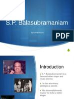 S P Balasubramanyam Presentation