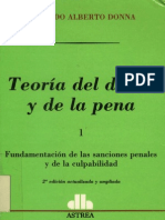 Teoria Del Delito y de La Pena - Tomo i - Edgardo Donna