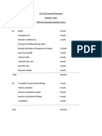 CHE 323 Mid Sem Exam Mark Criteria